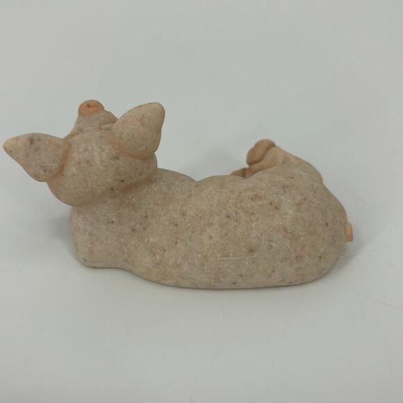 Vintage 2000 Quarry Critters Patch Pink Pig Figurine Second Nature Design 3 Inch - Picture 3 of 8